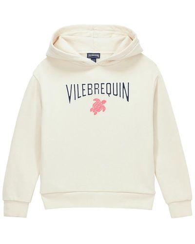Vilebrequin Sweatshirt à capuche fille en gommy - gelodie - Blanc