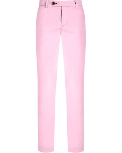 Vilebrequin Pantaloni chino uomo in gabardine di cotone tinta unita - pantaloni - taillat - Rosa