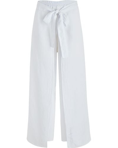 Vilebrequin White Linen Pants- X Angelo Tarlazzi