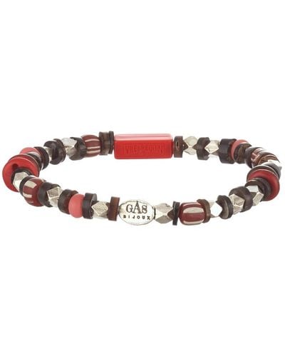 Vilebrequin Bracelet unisexe élastique perles leon- x gas bijoux - leon - Rouge