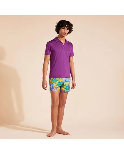 Vilebrequin Polo Shirt Solid - Purple