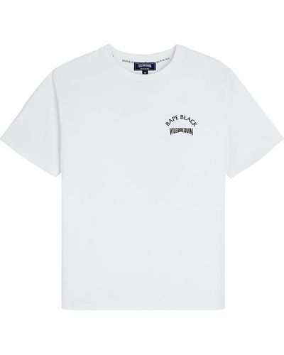 Vilebrequin T-shirt Homme Imprimé Ape & Turtles - Tee Shirt - Tape - Blanc - Taille S