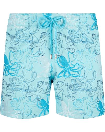 Vilebrequin Embroidered Swim Trunks Octopussy - Blue