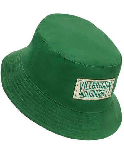 Vilebrequin Cappello da pescatore uomo tinta unita - x highsnobiety - capello - bowl - Verde