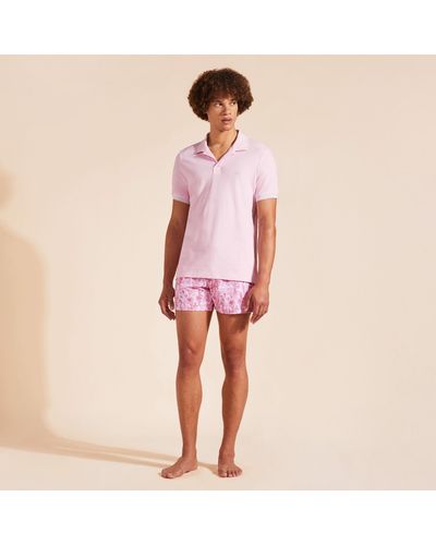 Vilebrequin Cotton Polo Solid - Pink
