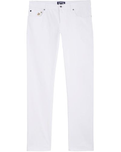 Vilebrequin Pantalon homme 5 poches uni - lardier - Blanc