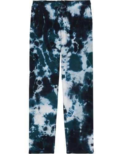 Vilebrequin Terry Pants Rough Ocean Tie And Dye - Blue