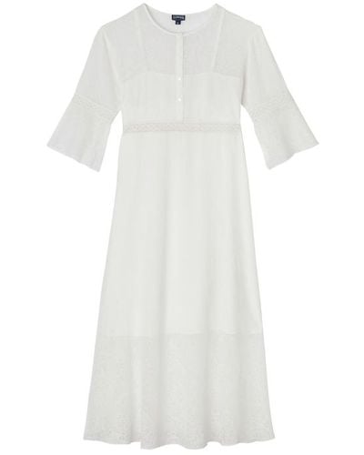 Vilebrequin Vestito lungo donna in seta paisley - vestito - lysis - Bianco