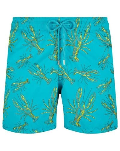 Vilebrequin Costume Da Bagno Uomo Ricamato Lobsters - Edizione Limitata - Costume Da Bagno - Mistral - Blu - Taglia S