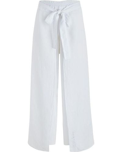 Vilebrequin Pantaloni donna in lino bianchi - x angelo tarlazzi - pantaloni - lamiss - Bianco