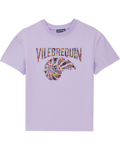 Vilebrequin Noumea Sea Shells T-shirt Aus Bio-baumwolle Für Jungen - Lila