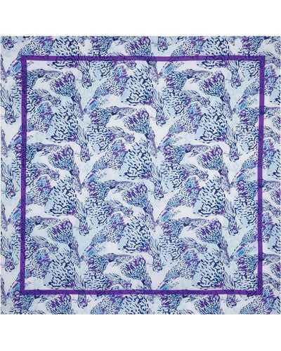 Vilebrequin Silk Scarf Isadora Fish - Blue