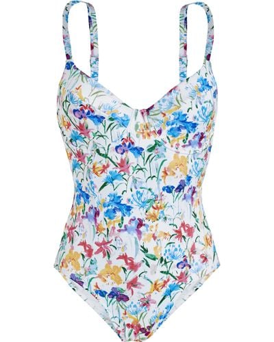 Vilebrequin Happy Flowers Neckholder-badeanzug Für Damen - Blau