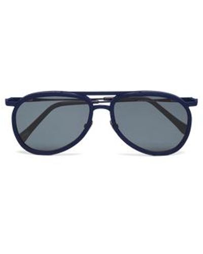 Vilebrequin Wood Sunglasses Solid - Vbq X Shelter - Blue