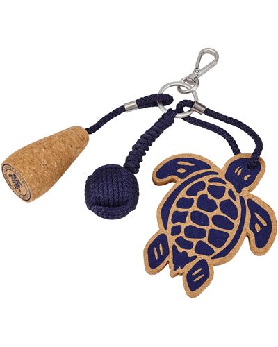 Vilebrequin Turtle Cork Keyring - Blue