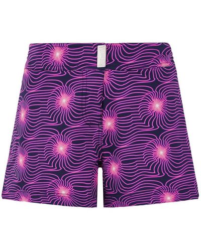 Vilebrequin Hypno Shell Badeshorts Mit Flachem Bund Für Damen - Lila