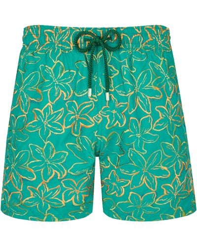 Vilebrequin Swim Shorts Embroidered Raiatea - Green
