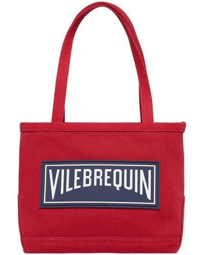 Vilebrequin Borsa da spiaggia unisex nautica in tela - borsa da spiaggia - bretbag - Rosso
