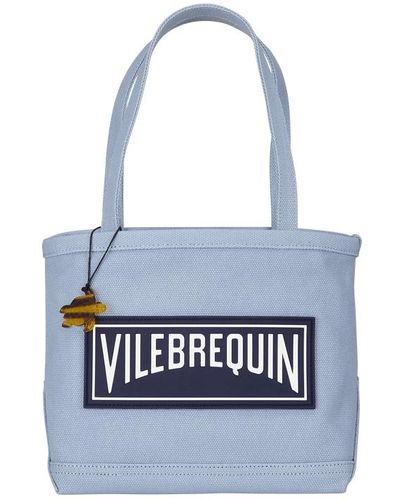 Vilebrequin Borsa Da Spiaggia Unisex Nautica In Tela - Borsa Da Spiaggia - Bretbag - Blu - Taglia ST