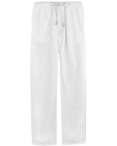 Vilebrequin Pantalon en lin uni - Blanc