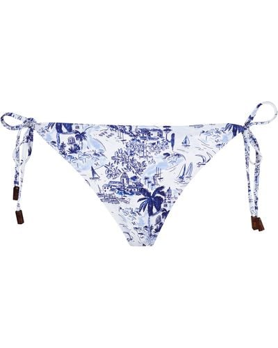 Vilebrequin Side Tie Bikini Bottom Riviera - Blue