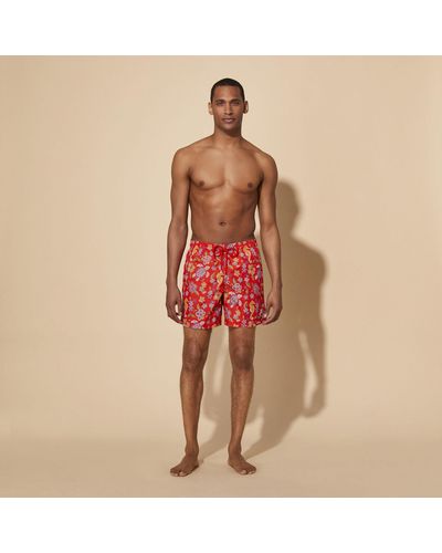 Vilebrequin Swim Shorts Mosaïque - Red
