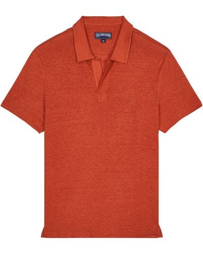 Vilebrequin Linen Jersey Polo Solid - Red