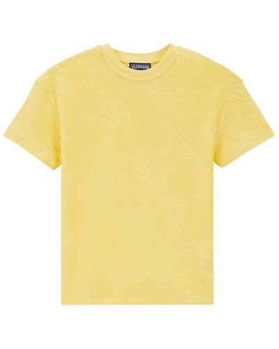 Vilebrequin T-shirt en éponge enfant ronde des tortues jacquard - gabinny - Jaune