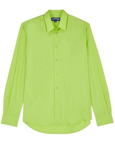 Vilebrequin Camicia unisex in lana super 120 - camicia - cool - Verde