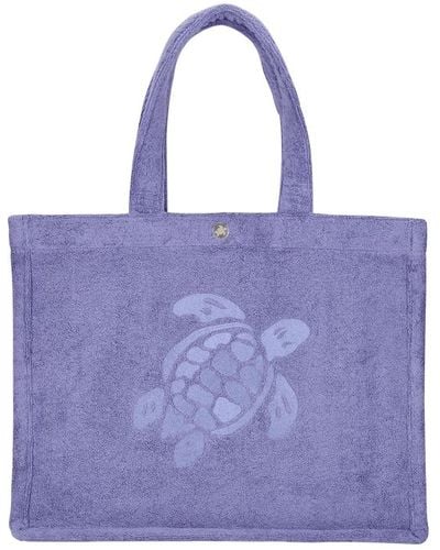 Vilebrequin Grand sac de plage en éponge unisexe - bernard - Violet