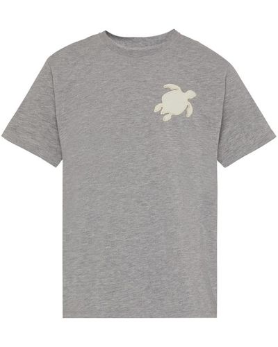 Vilebrequin T-shirt uomo in cotone turtle patch - t-shirt - portisol - Grigio