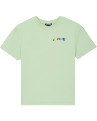 Vilebrequin Turtle Flowers T-shirt Aus Bio-baumwolle Für Jungen - Grün