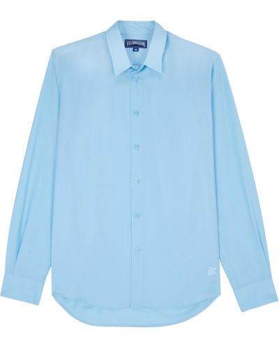 Vilebrequin Wool Shirt Super 120 - Blue