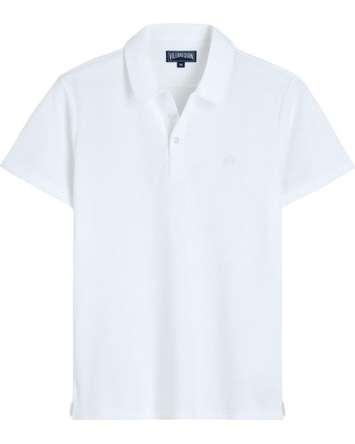 Vilebrequin Solid Polohemd Aus Jacquard Für Herren - Weiß
