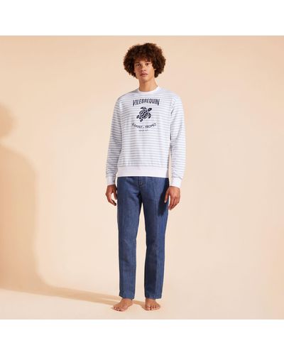 Vilebrequin Cotton Striped Crewneck Sweatshirt - Blue