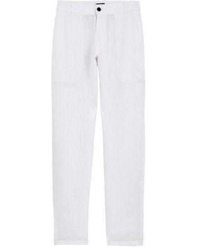 Vilebrequin Linen Pants Solid - White