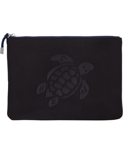 Vilebrequin Zipped Turtle Beach Pouch Neoprene - Black