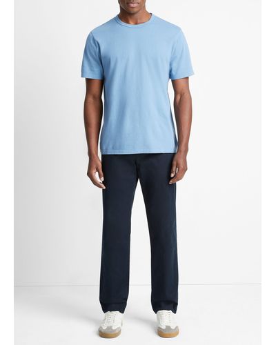 Vince Garment Dye Short-sleeve T-shirt, Washed Lake View, Size Xs - Blue