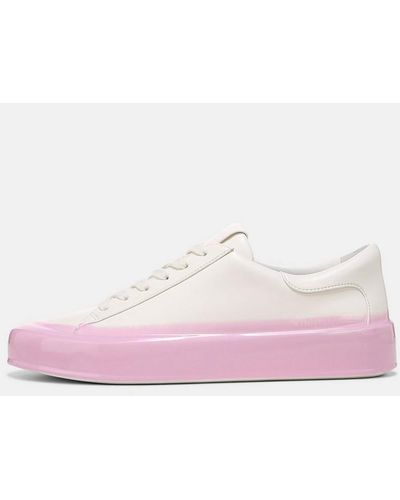 Vince Gabi Rubber Dipped Trainer, White, Size 5.5 - Pink