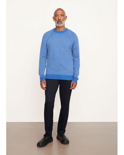Vince Birdseye Long Sleeve Sweatshirt, Blue, Size Xxl