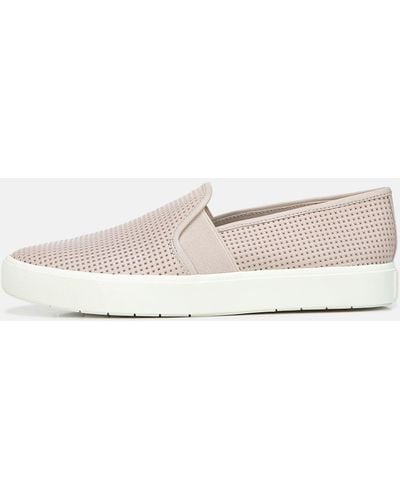 Vince Perforated Leather Blair Trainer - White