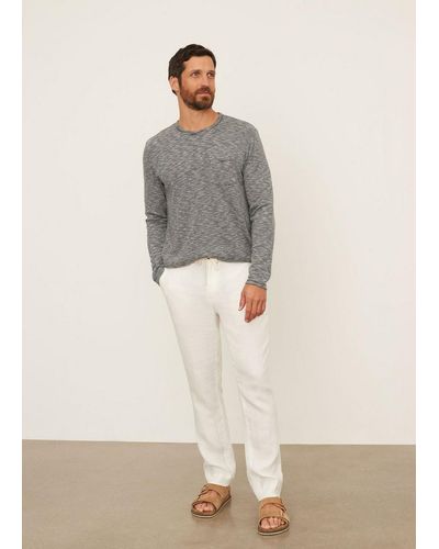 Vince Sun Faded Double Knit Crew - Grey