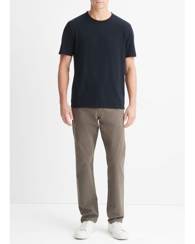 Vince Garment Dye Short-sleeve T-shirt, Washed Coastal, Size S - Blue