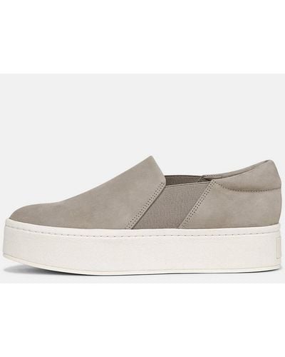 Vince Warren Nubuck Sneaker, Grey, Size 7