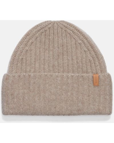 Vince Plush Cashmere Chunky Knit Hat, Brown - Natural