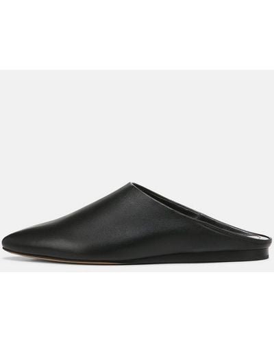 Vince Cay Leather Slipper - Black