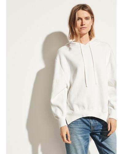 Vince Oversized Cotton Hoodie - White