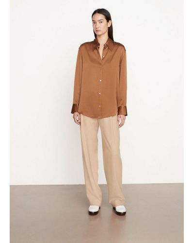 Vince Shaped Collar Blouse - Natural