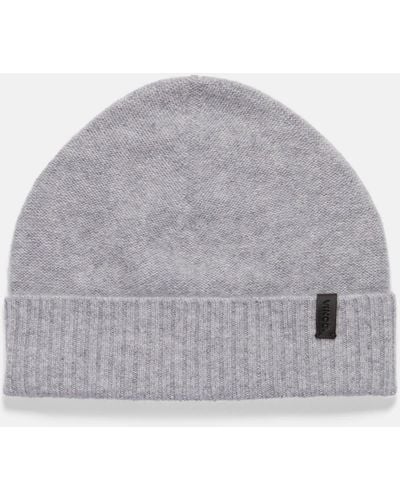 Vince Pure Cashmere Reverse Jersey Cuffed Hat - White