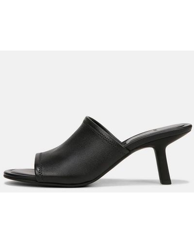 Vince Joan Leather Heeled Sandal, Black, Size 8.5